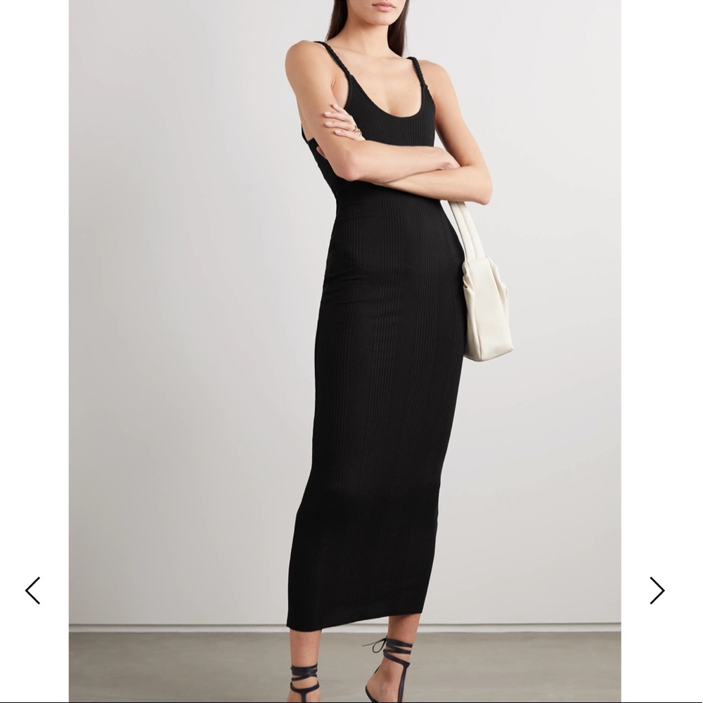 The Range braided ribbed stretch jersey midi dress